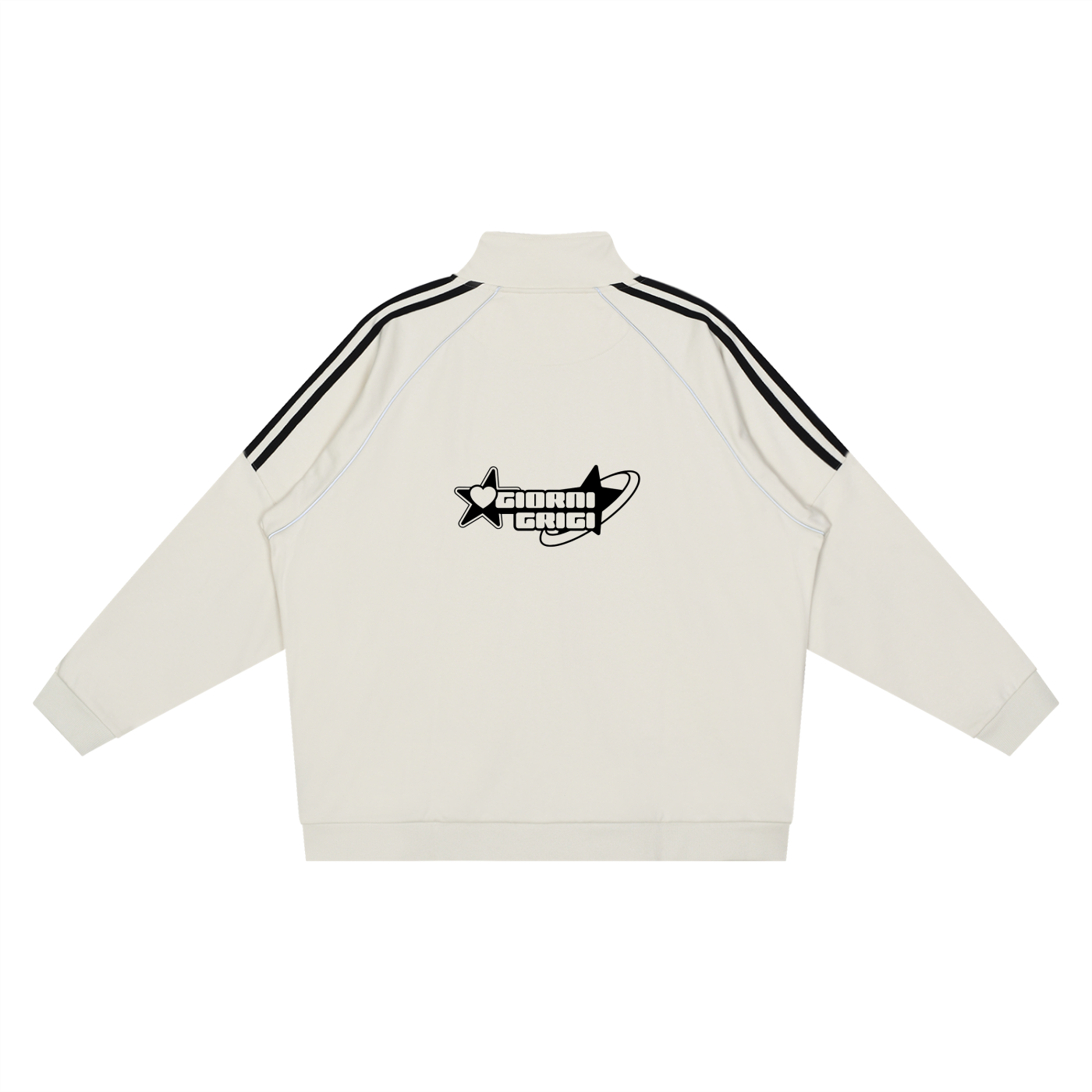 Reflection Striped Raglan Sleeve  Jacket