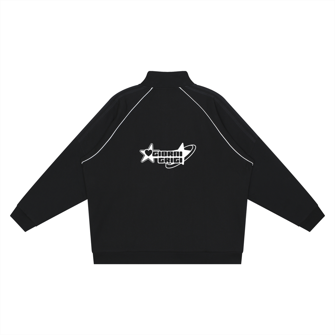 Reflection Striped Raglan Sleeve  Jacket
