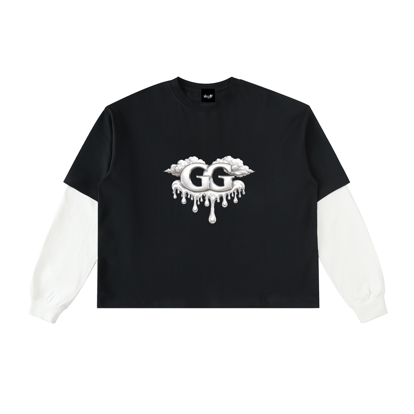 Limited Edition Layered Contrast Sleeve Cotton T-Shirt