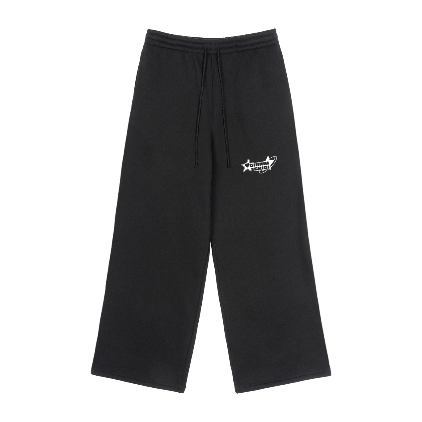 Fleece Drawstring Straight-Leg Sweatpants