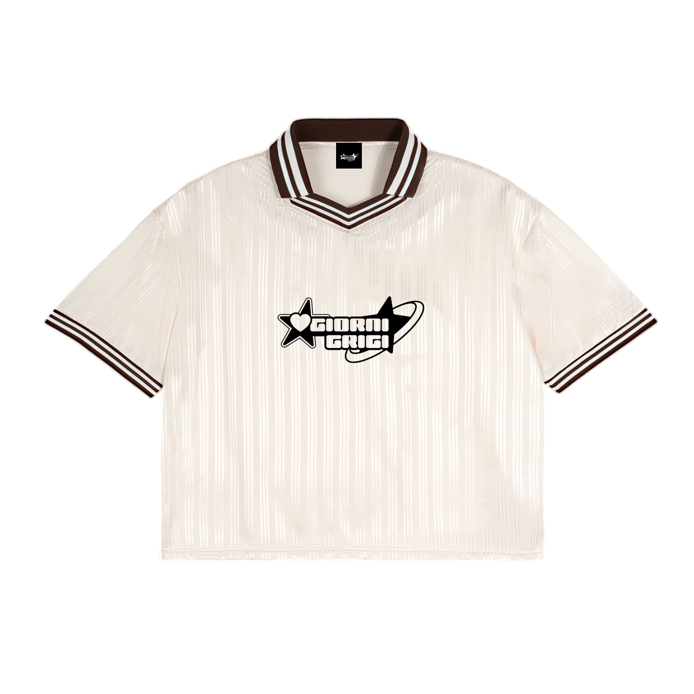 Contrast Stripes Polo Collar T-Shirt
