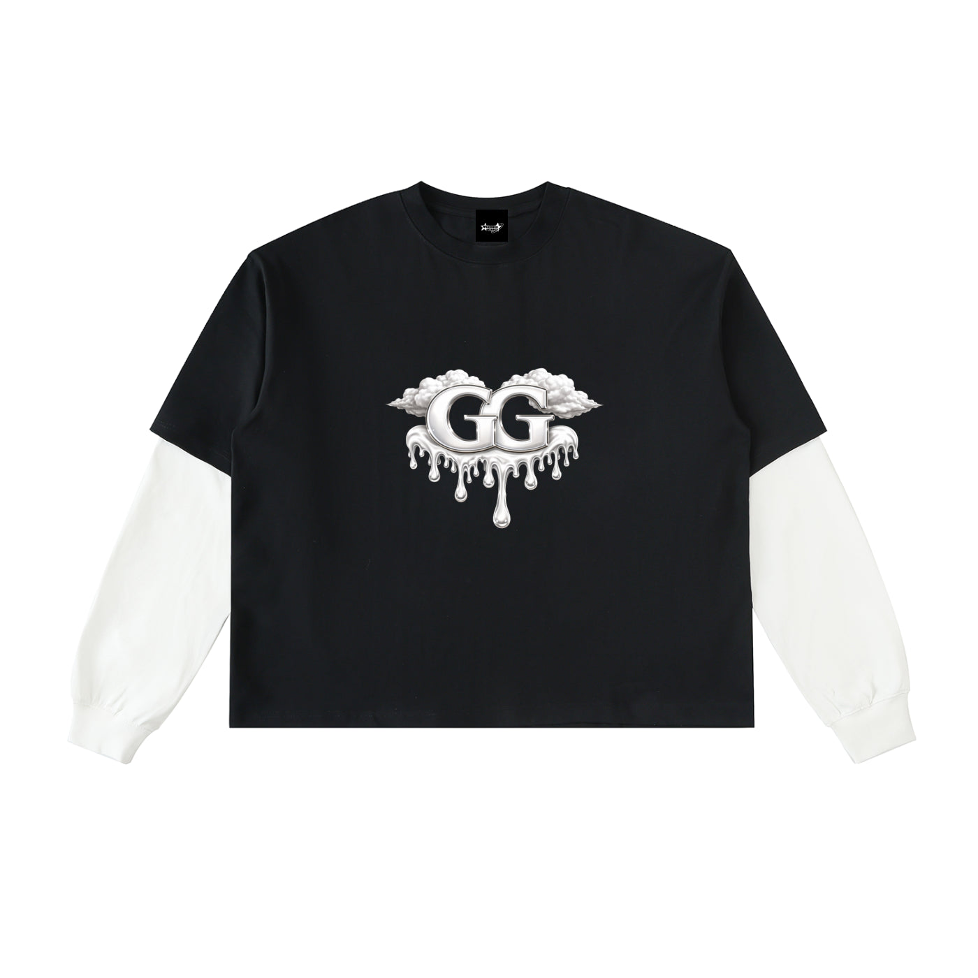 Limited Edition Layered Contrast Sleeve Cotton T-Shirt