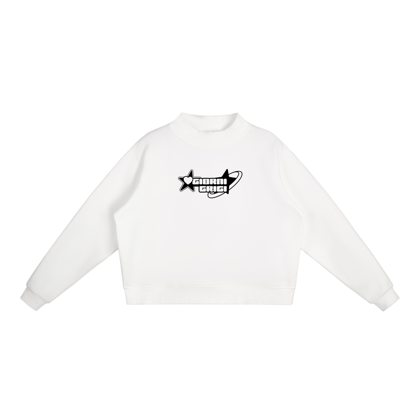 Essential Fleece Mock-Neck Crew Sweatshirt